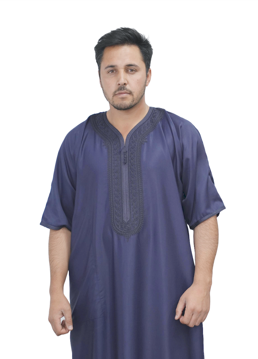 Navy Silk Thobe