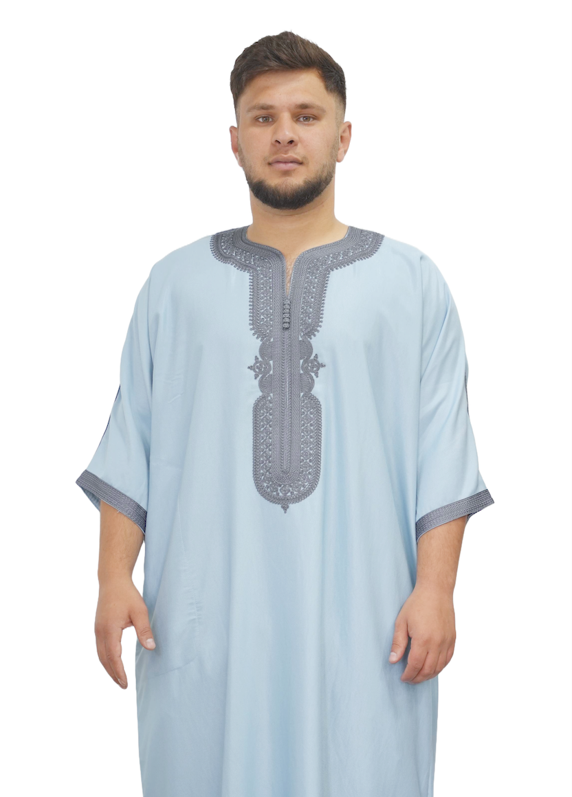 Blue Silk Thobe