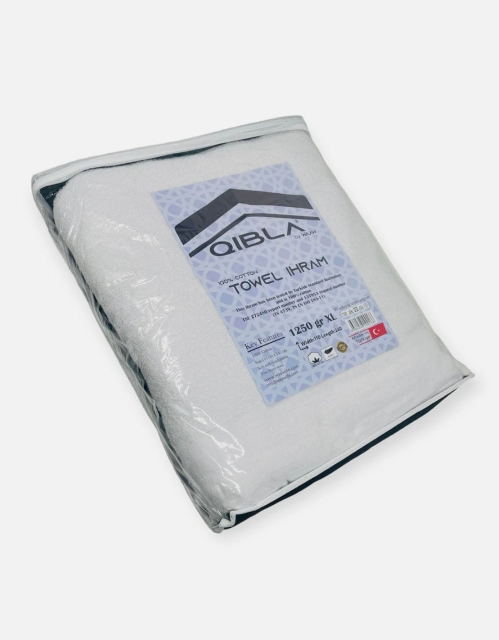 Mens Towel Ihram / Ehram - Hajj and Umrah 2 piece (100% Cotton) 1250 grams XL size 110cm x 240cm