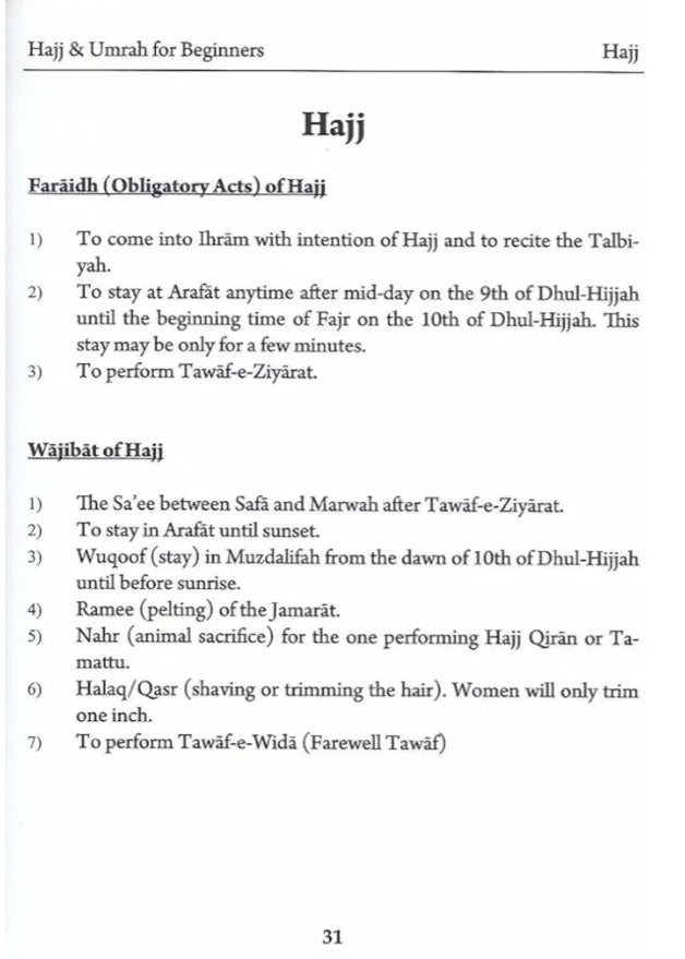 HAJJ & UMRAH FOR BEGINNERS (Pocket size)