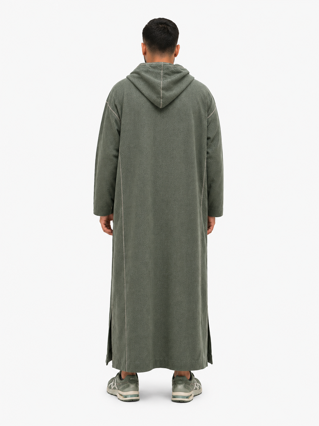 Morrocan Djellaba Premium Wool (Green Suede)