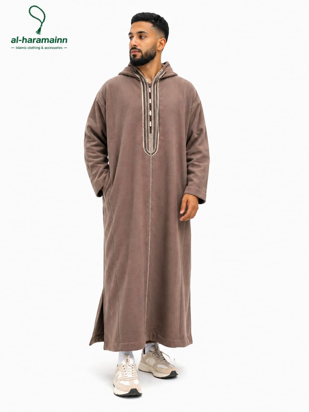 Morrocan Djellaba Premium Wool (Chocolate Brown)