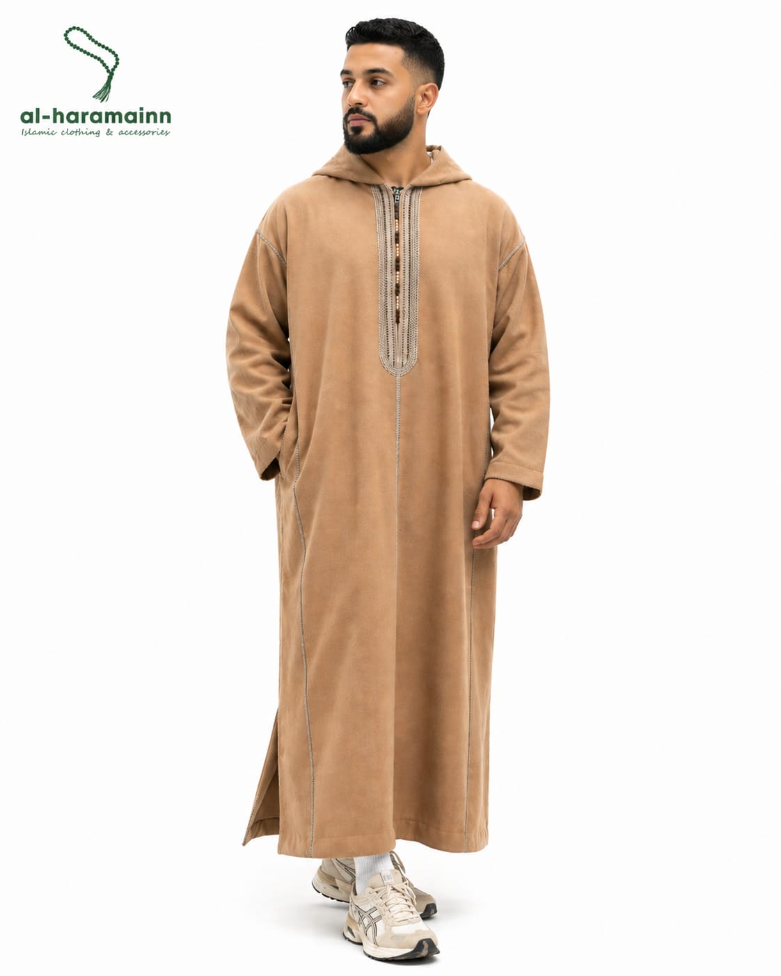 Morrocan Djellaba Premium Wool (Camel Brown)