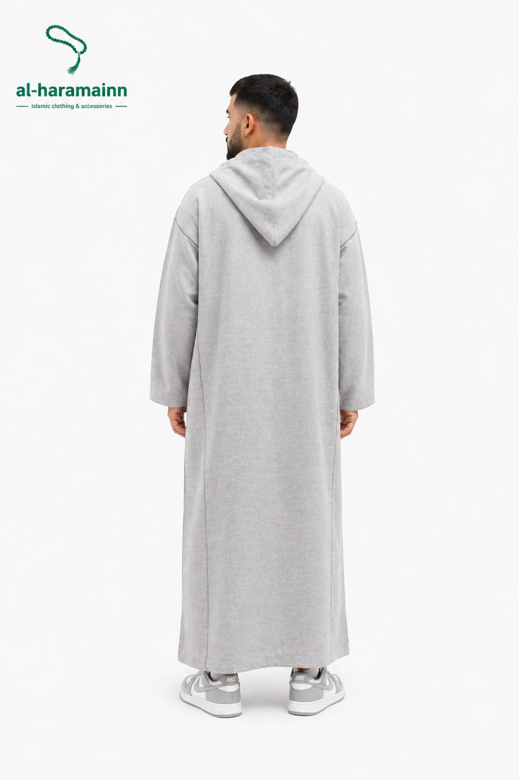 Morrocan Djellaba Premium Wool (Light Grey)