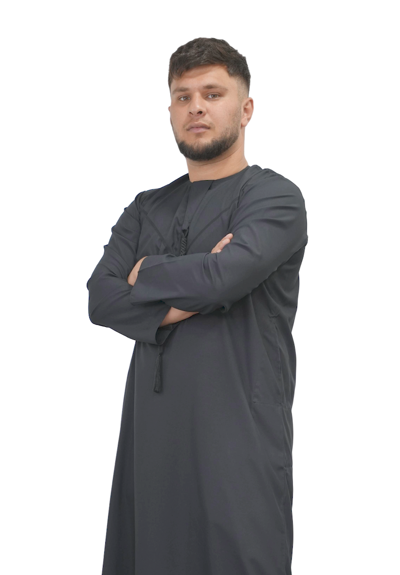 Pastel Black Thobe