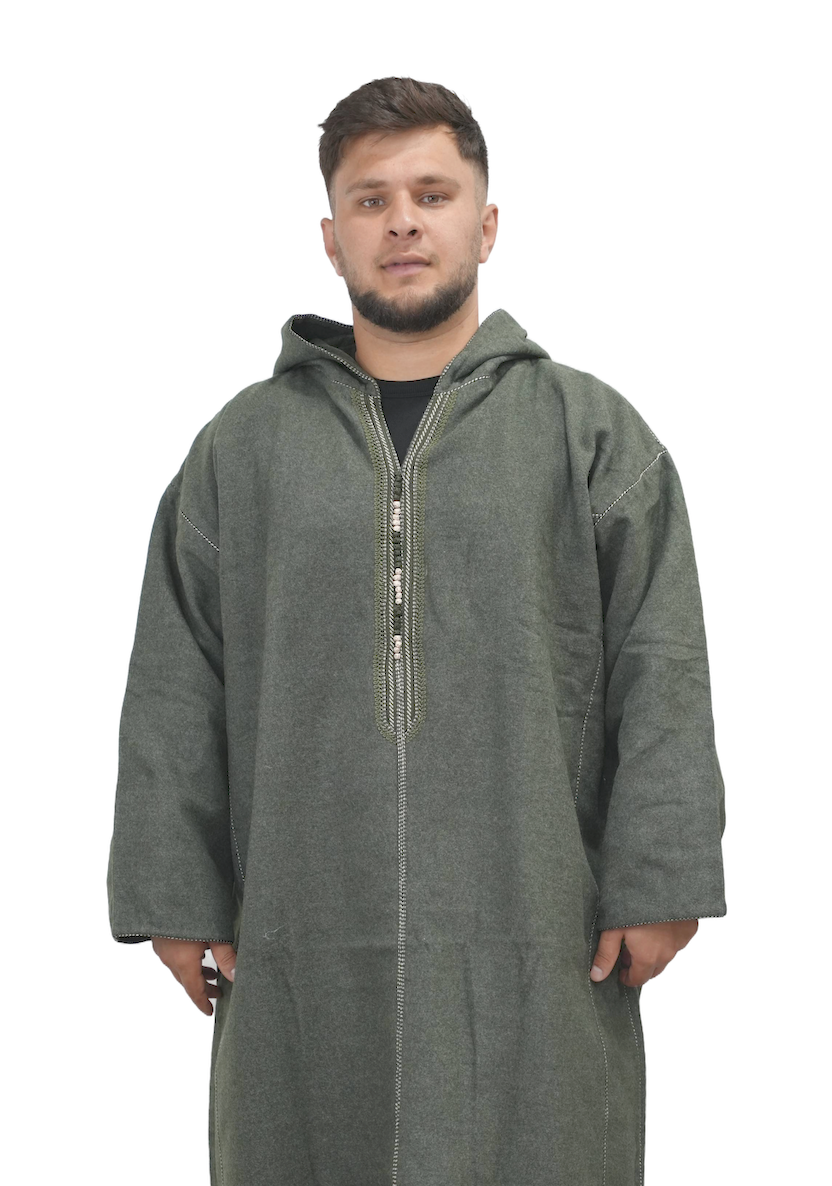 Green Suade Djellaba