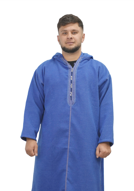 Blue Velvet Djellaba