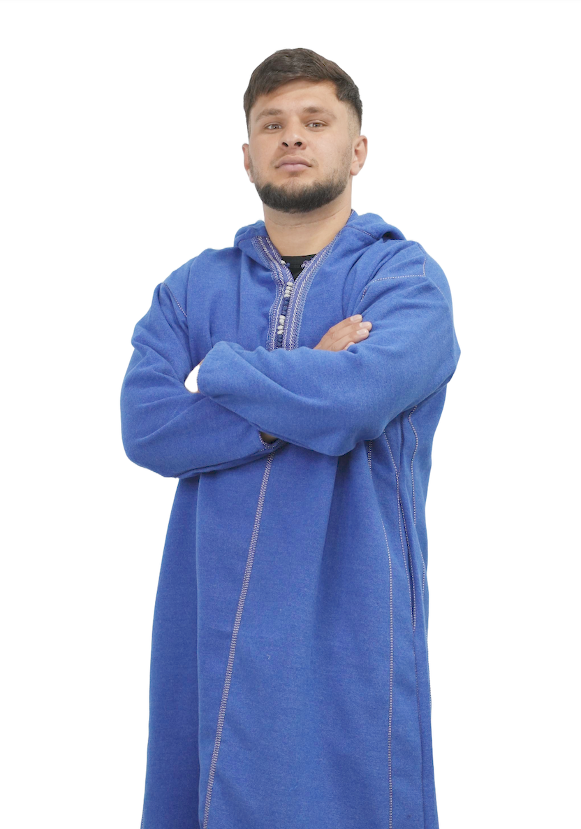 Blue Velvet Djellaba