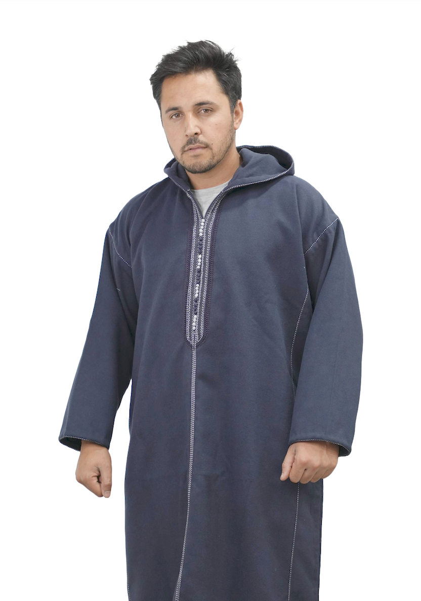 Navy Velvet Djellaba