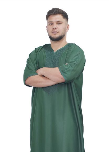 Green Silk Thobe