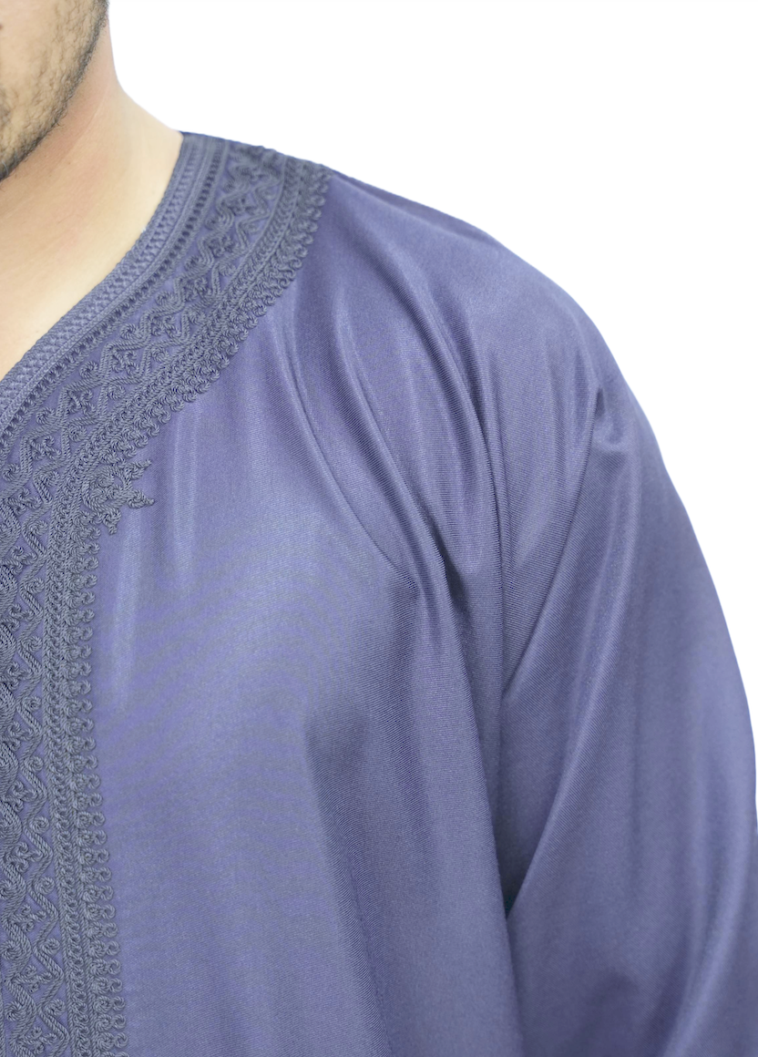 Navy Silk Thobe