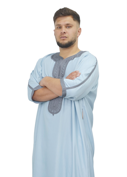 Blue Silk Thobe