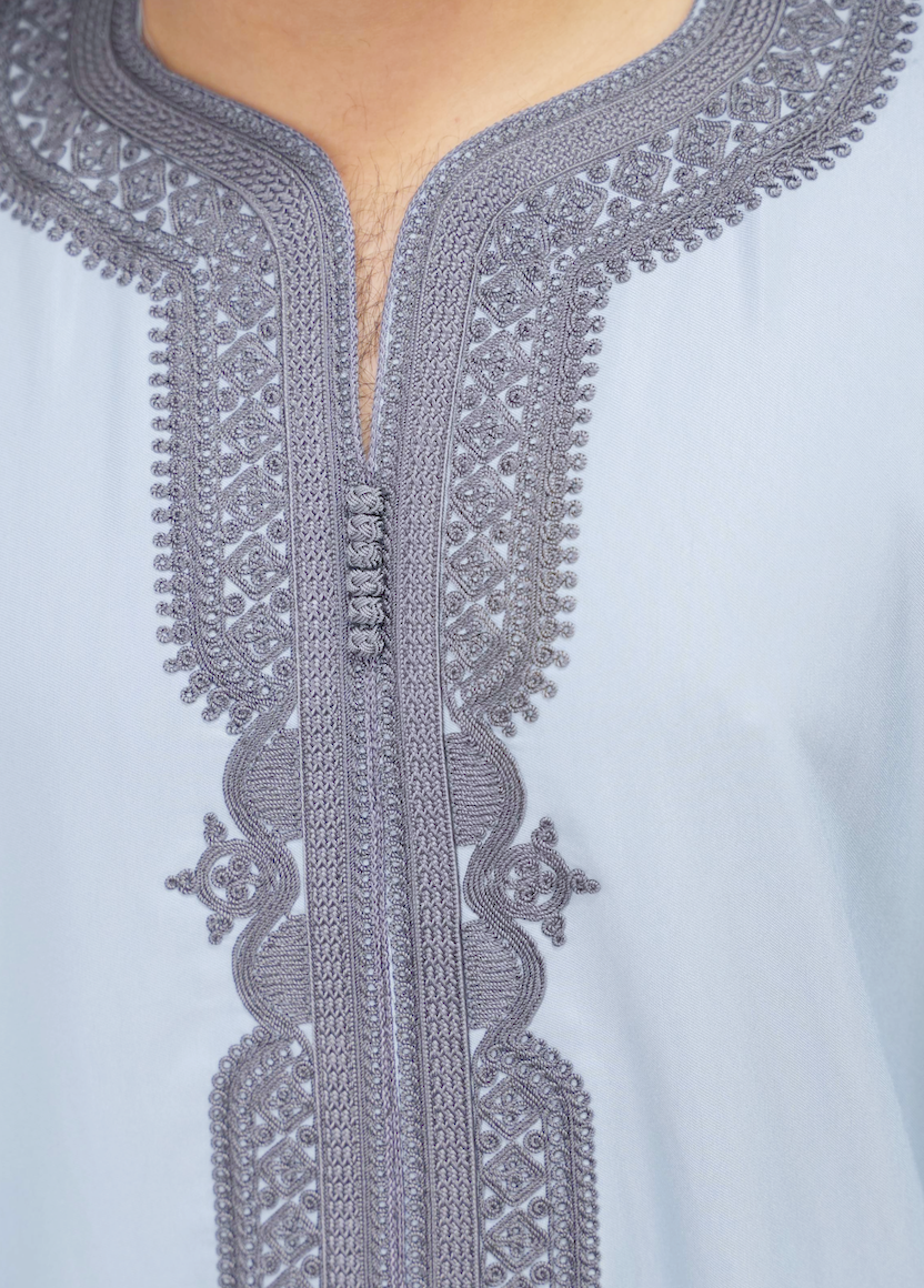 Blue Silk Thobe