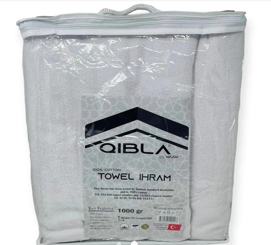 Mens Towel Ihram / Ehram - Hajj and Umrah 2 piece (100% Cotton) 1000 grams