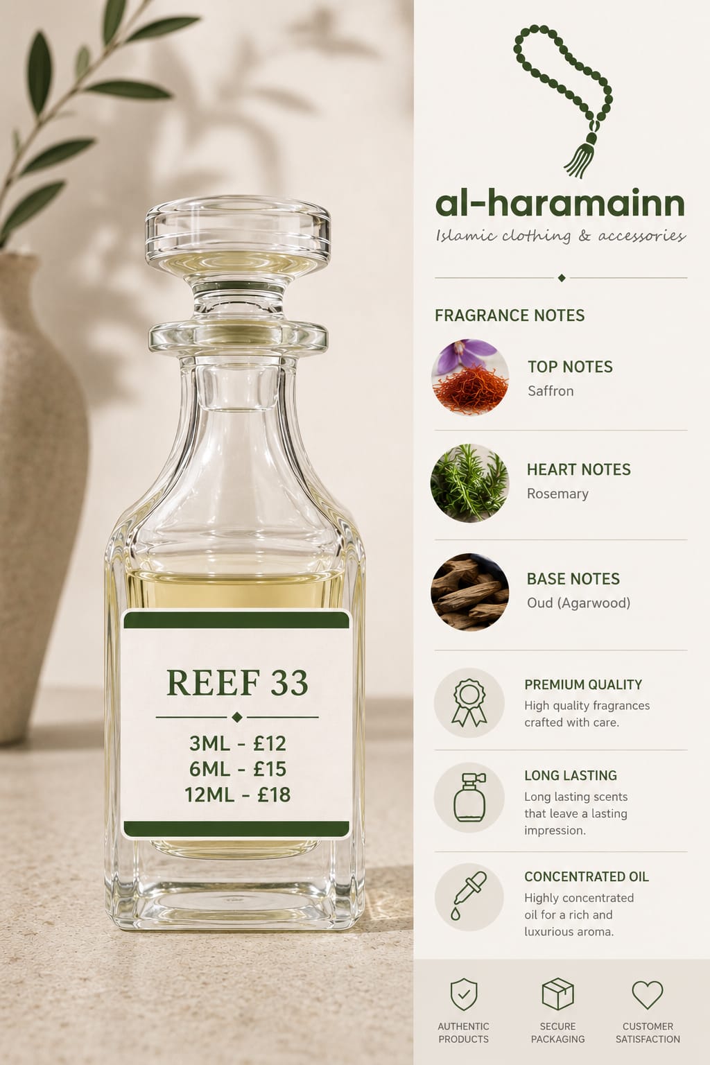 REEF Premium Attar Collection | 3ML | 6ML | 12ML