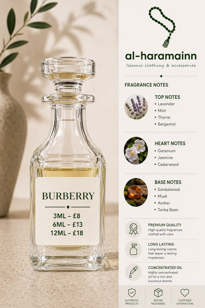 BURBERRY Premium Attar Collection | 3ML | 6ML | 12ML