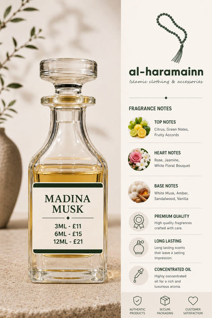 MADINA MUSK Premium Attar Collection | 3ML | 6ML | 12ML