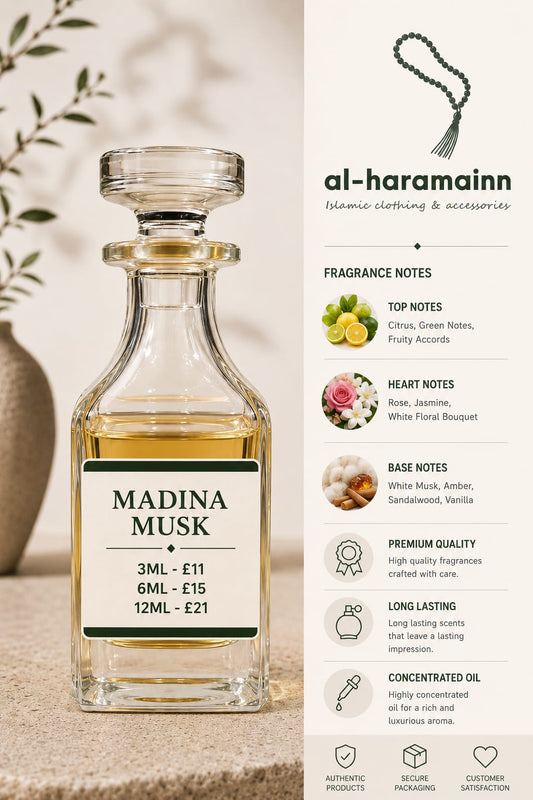 MADINA MUSK Premium Attar Collection | 3ML | 6ML | 12ML