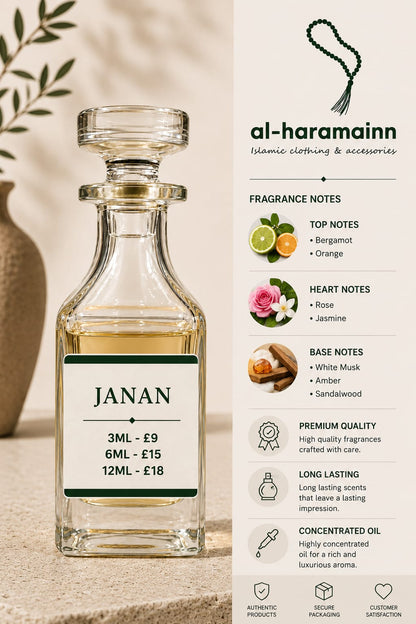 JANAN Premium Attar Collection | 3ML | 6ML | 12ML