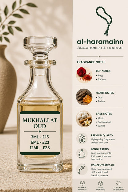 MUKHAALAT OUD Premium Attar Collection | 3ML | 6ML | 12ML