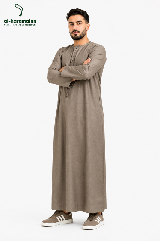 Stone Taupe Thobe / Jubbah