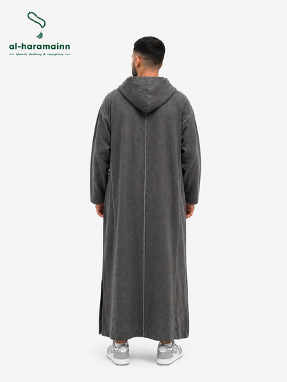 Morrocan Djellaba Premium Wool (Dark Grey)